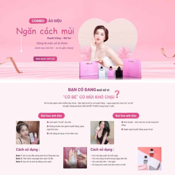 Theme WordPress Landing page nước xịt thơm - Chothemewp