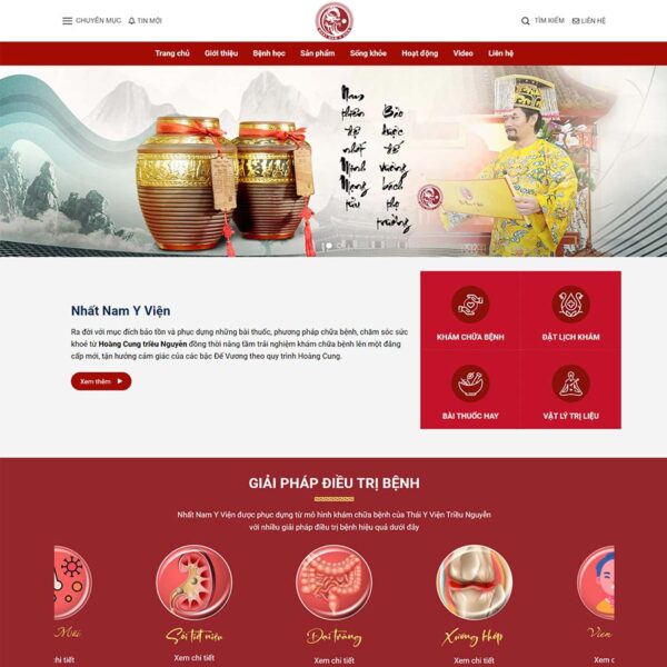 Theme WordPress phòng khám y học cổ truyền - chothemwp